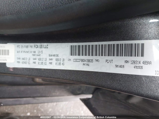Chrysler 200 2016 1C3CCCFB8GN158635 Image 9