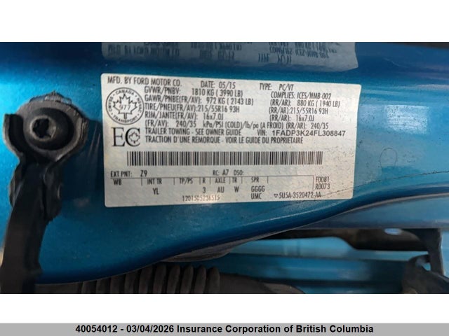 1FADP3K24FL308847 Ford Focus