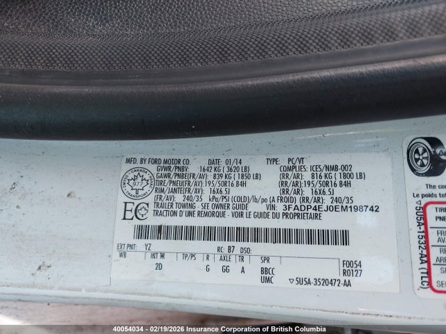 Ford FIESTA SE 2014 3FADP4EJ0EM198742 Image 9