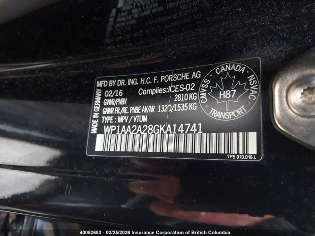Porsche Cayenne 2016 WP1AA2A28GKA14741 Image 9