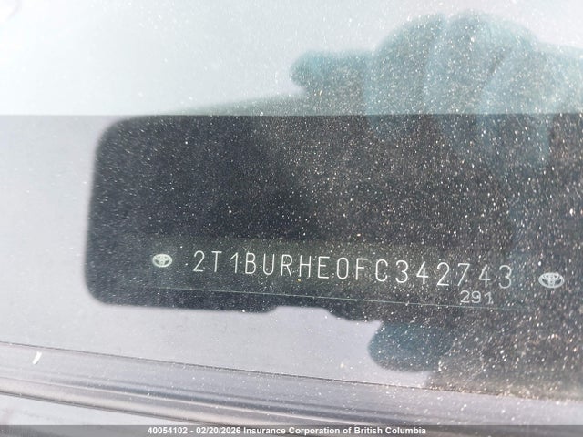 2T1BURHE0FC342743 Toyota Corolla L/le/le Pls/prm/s/s Pls
