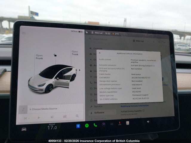 5YJ3E1EA9MF015982 Tesla MODEL 3