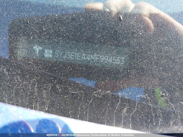 5YJ3E1EA4MF994553 Tesla MODEL 3