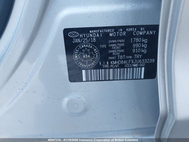 KMHD84LFXJU633239 Hyundai Elantra Sel/value/limited