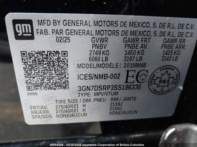 Chevrolet EQUINOX RS 2025 3GN7DSRP3SS186330 Image 9