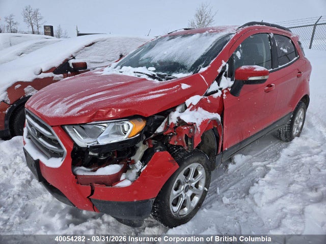 MAJ6S3GL8KC250938 Ford Ecosport Se