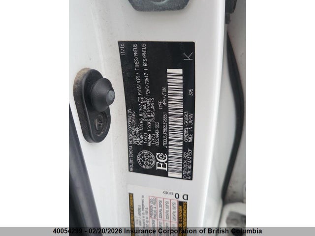 JTEBU5JR8G5398851 Toyota 4runner Sr5 Prem/ltdl/trail/trd