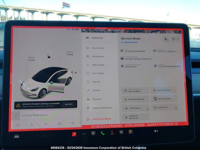 5YJ3E1EA3LF609465 Tesla MODEL 3