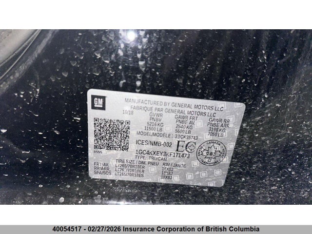 1GC4KXEY3KF171473 Chevrolet Silverado K3500 Ltz