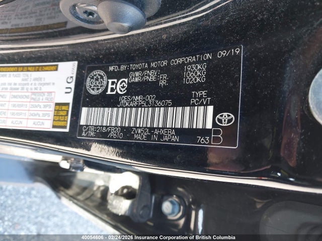 JTDKARFP5L3136075 Toyota Prius