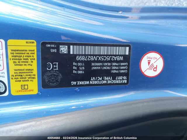Aukcja sprzedaży 2018 Bmw M240i, vin: WBA2J5C5XJVB27899, numer aukcji: 40054660