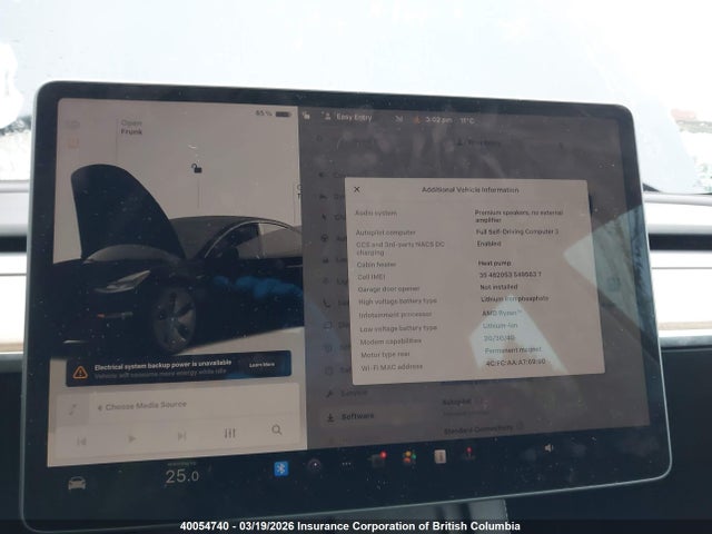 Aukcja sprzedaży 2023 Tesla Model 3 Rwd, vin: LRW3E1FA6PC900072, numer aukcji: 40054740