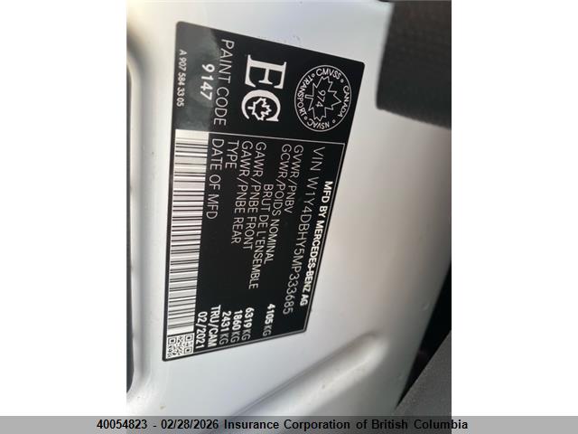 Mercedes-Benz Sprinter 2500 2021 W1Y4DBHY5MP333685 Image 13