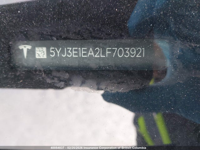 5YJ3E1EA2LF703921 Tesla MODEL 3