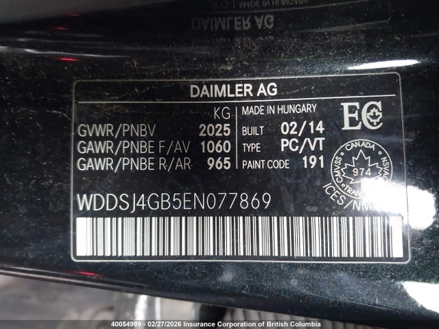WDDSJ4GB5EN077869 Mercedes-Benz CLA 250 4MATIC