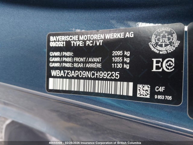 WBA73AP09NCH99235 BMW 430I
