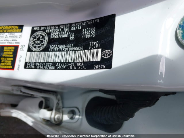 4T1BF1FK9FU096620 Toyota Camry Le/xle/se/xse