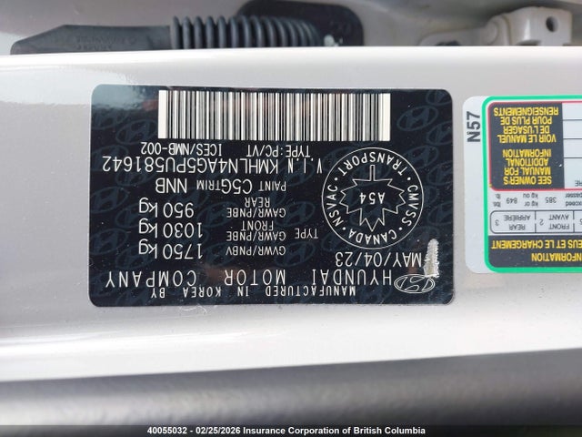 KMHLN4AG5PU581642 Hyundai Elantra Luxury Ivt