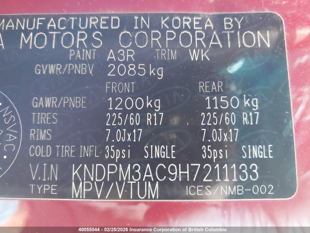 KIA Sportage Lx 2017 KNDPM3AC9H7211133 Image 9