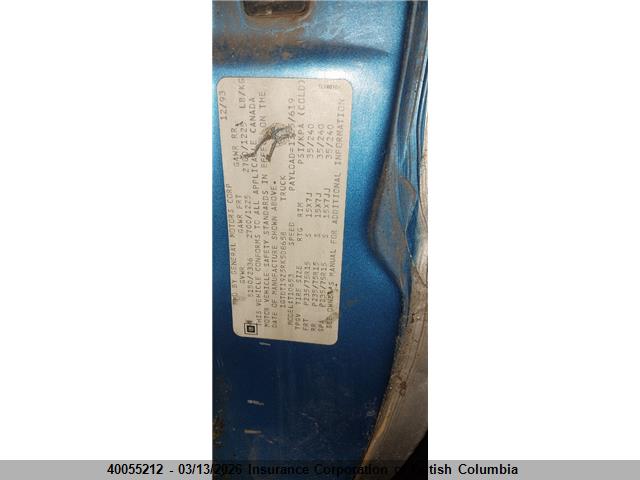 Aukcja sprzedaży 1994 Gmc Sonoma, vin: 1GTDT19Z5RK508658, numer aukcji: 40055212