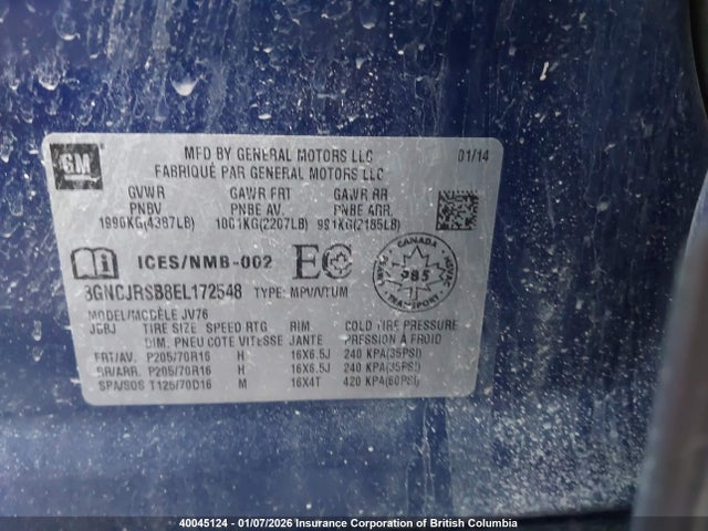 Chevrolet Trax 2lt 2014 3GNCJRSB8EL172548 Image 9