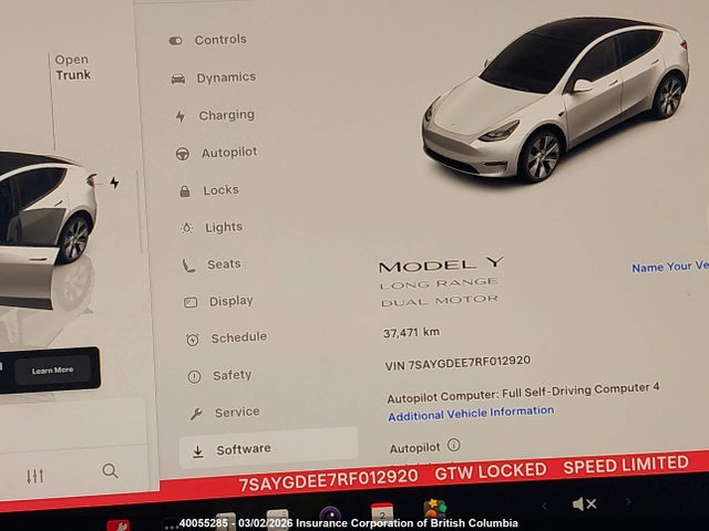 7SAYGDEE7RF012920 Tesla Model Y