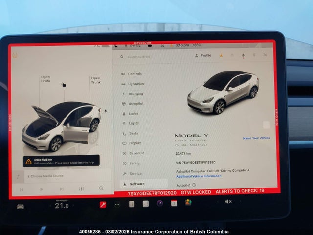 7SAYGDEE7RF012920 Tesla Model Y