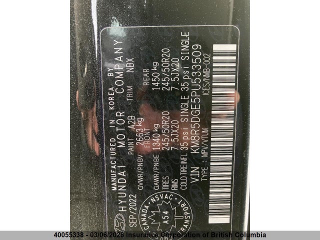 KM8R5DGE5PU533509 Hyundai Palisade Ultimate Calligraphy