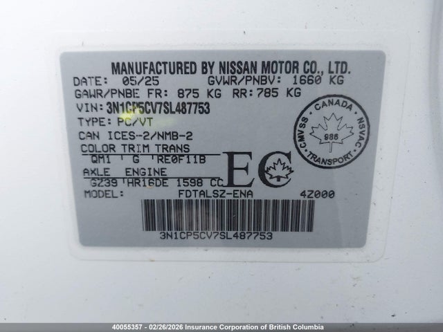 3N1CP5CV7SL487753 Nissan Kicks