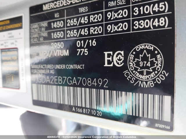 4JGDA2EB7GA708492 Mercedes-Benz Gle 350d 4matic