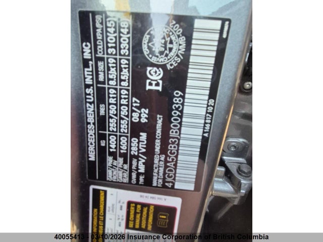 4JGDA5GB3JB009389 Mercedes-Benz Gle 400 4matic