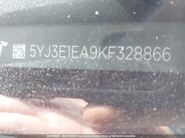 5YJ3E1EA9KF328866 Tesla MODEL 3