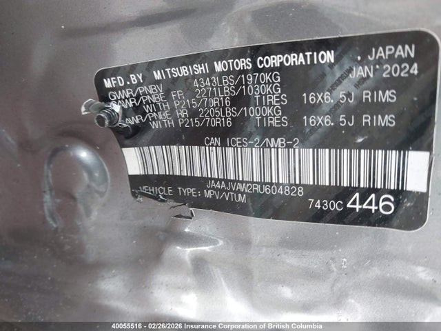 Mitsubishi RVR 2024 JA4AJVAW2RU604828 Image 9