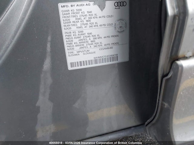 WA1MMCFE4ED004749 Audi Q7