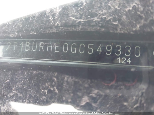 2T1BURHE0GC549330 Toyota Corolla L/le/le Pls/prm/s/s Pls