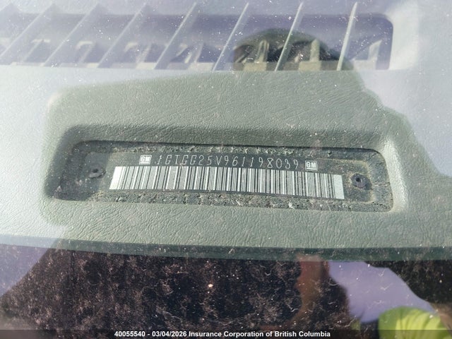 Aukcja sprzedaży 2006 Gmc Savana Standard, vin: 1GTGG25V961198039, numer aukcji: 40055540