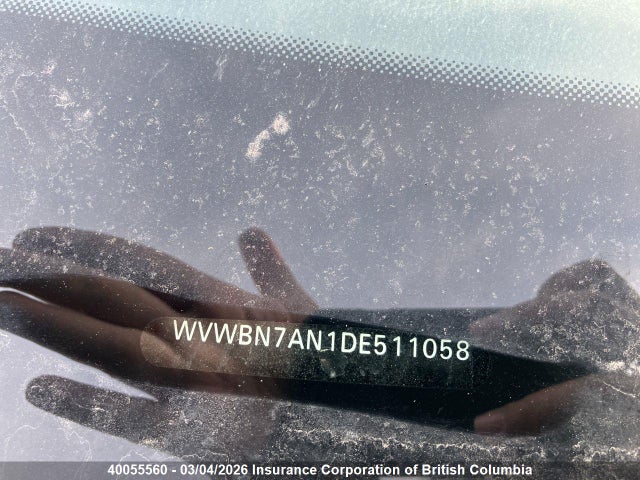 40055560 :رقم المزاد ، WVWBN7AN1DE511058 vin ، 2013 Volkswagen Cc Sport مزاد بيع