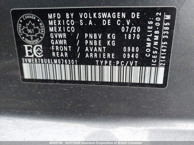 Volkswagen Jetta 2020 3VWEB7BU8LM076301 Image 17