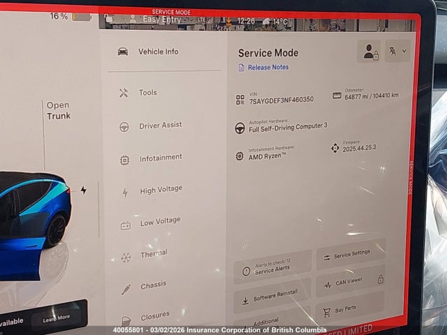 7SAYGDEF3NF460350 Tesla Model Y