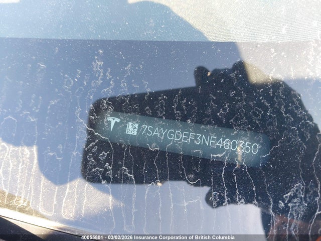 7SAYGDEF3NF460350 Tesla Model Y