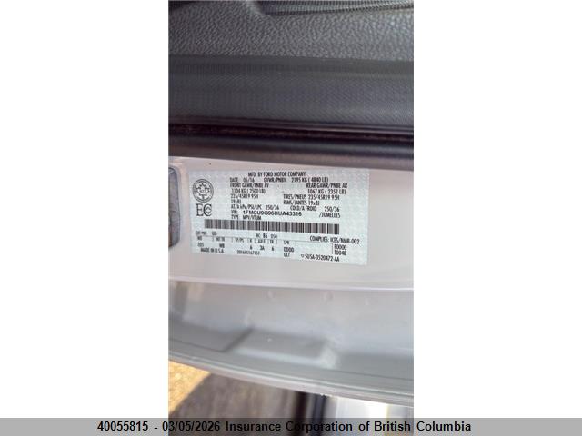 1FMCU9G96HUA43316 Ford ESCAPE SE