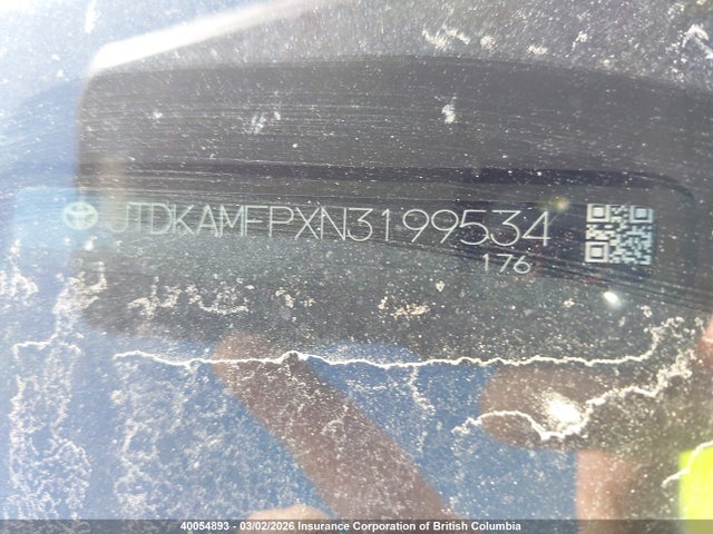 JTDKAMFPXN3199534 Toyota Prius Prime Le/xle/limited