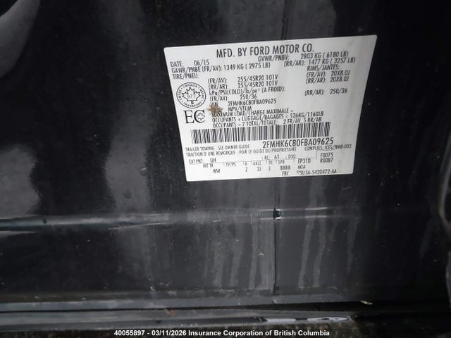 2FMHK6C80FBA09625 Ford Flex