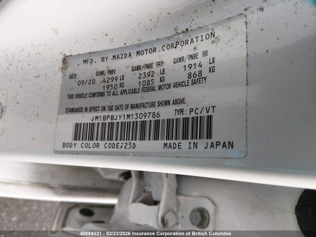 Mazda 3 2021 JM1BPBJY1M1309786 Image 20