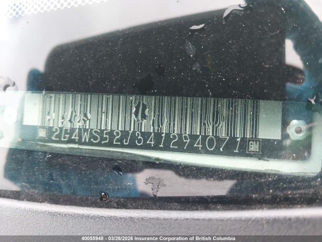 Aukcja sprzedaży 2004 Buick Century Custom, vin: 2G4WS52J341294071, numer aukcji: 40055948