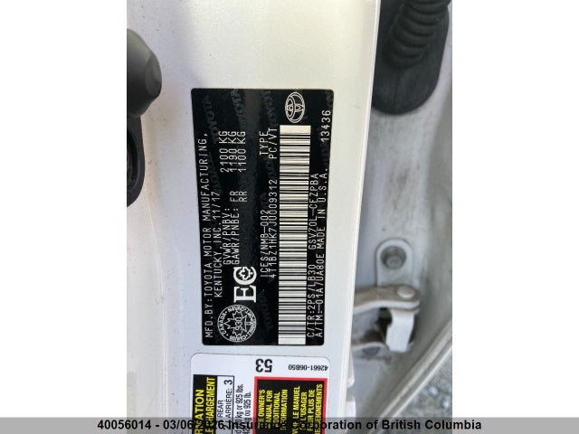 4T1BZ1HK7JU009312 Toyota Camry