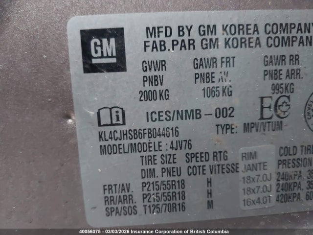 Buick Encore Premium 2015 KL4CJHSB6FB044616 Image 9