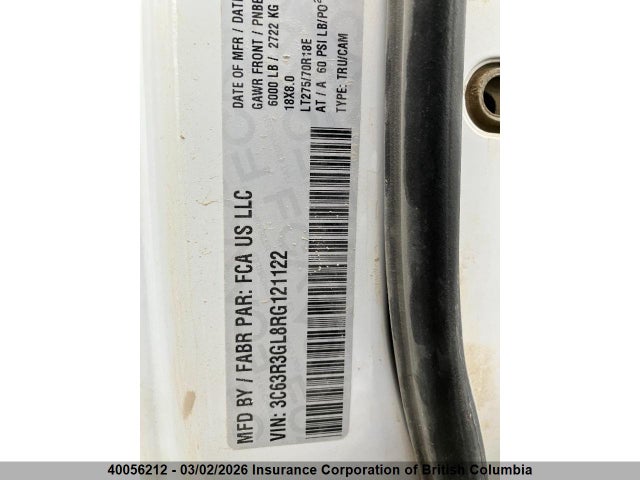 3C63R3GL8RG121122 RAM 3500 Tradesman