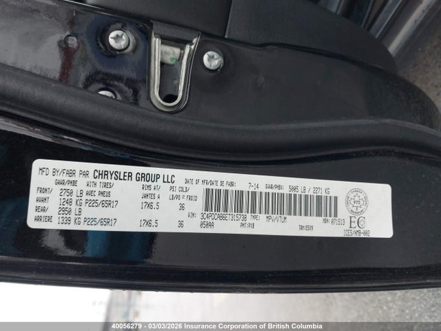 Dodge JOURNEY SE 2014 3C4PDCAB6ET315738 Image 9