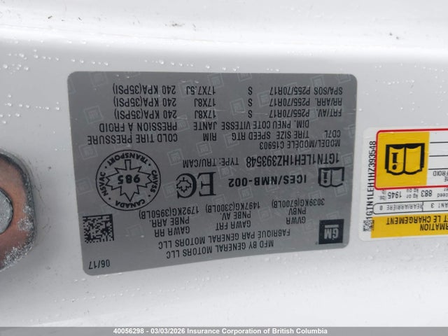 1GTN1LEH1HZ393548 GMC Sierra C1500